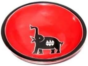 Kamena sitnica/grickalica - Dizajn afričkog slona - 4 inča 10 cm s karticom priče