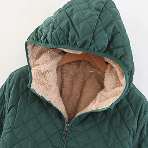 Qfvzhy ženski zimski kaputi dugački prednji hoode topla casual raglan bombardera jakna s džepovima kaputa nadmašuje kapute 2022