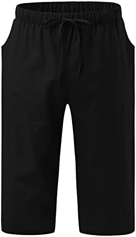 Ozmmyan teretni kratke hlače za muškarce Ljetna modna elastična čvrsta boja labave ležerne radne hlače sedam hlača