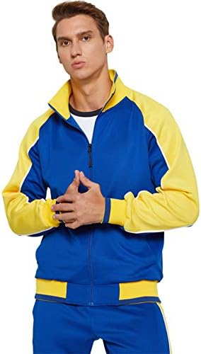 Yowein muški tracksuit Set Athletic Full-Zip Sweatsuit Casual Sport Jogging odijelo Aktivno odjeljenje za trčanje odijelo s džepom