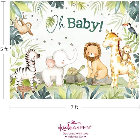 Kate Aspen Safari ukrasi za tuširanje za bebe Foto Pozadina banner / rekviziti za fotografiranje / Foto Kabina, dekor za vrtić