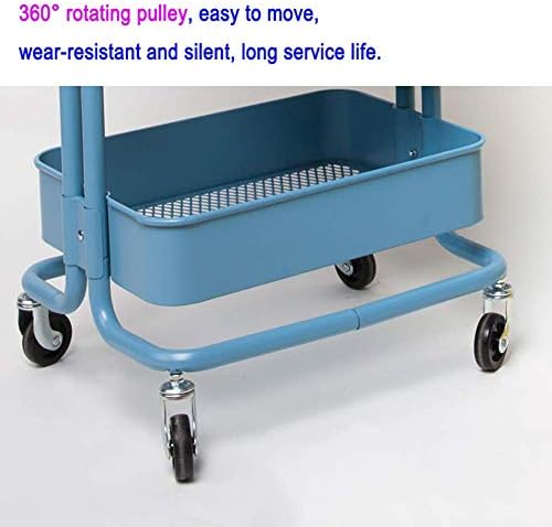HTLLT stalak za skladištenje kolica za košaricu Mobilni kolica ljepote kolica za salone, medicinske košarice s kotačima, spa pladanj
