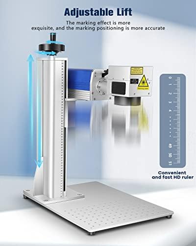 20W vlaknasti laserski graver za lasersko označavanje stroj 7,9 x7,9 stroj za lasersko označavanje čvrstog stanja za metalni aluminijski