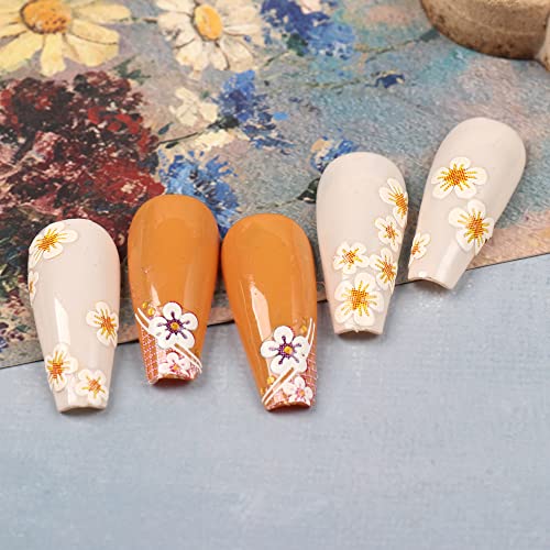Rtkhfze cvjetne naljepnice za nokte naljepnice, 12 listova 3d cvjetne naljepnice za nokte proljetni art pribor za nokte samo ljepljiva