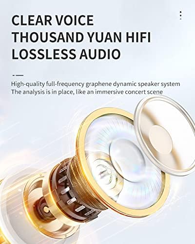 Bežični uši, Bluetooth slušalice Očisti poziv s futrolom za punjenje, Bluetooth 5.2 ušne pupoljke duboki ugrađeni bas ugrađeni 4 mikrofona,