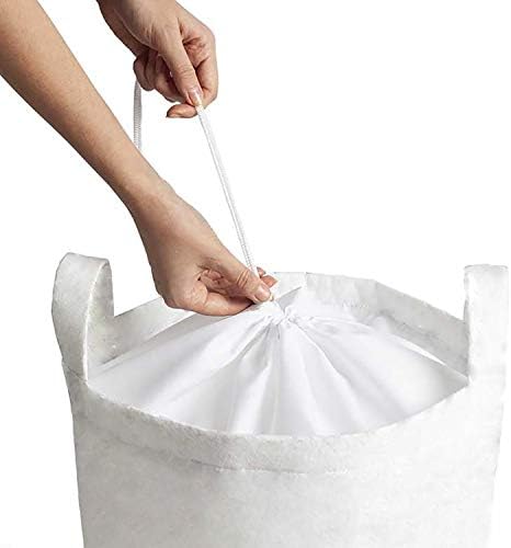 Indigo torba za rublje s mjesečevim uzorkom pojednostavljeni dizajn uzorka kišnih kapi i oblaka košara za rublje s ručkama koje se