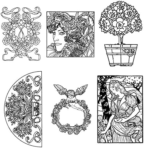Odrasli bojanje knjige Art Nouveau cvjetni motife flonz vintage dizajni