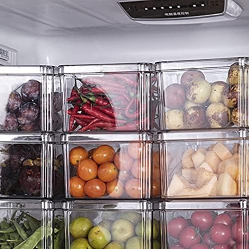 Spremnici za skladištenje hrane u hladnjaku 4pcs s poklopcima prozirni nepropusni spremnik odvojena kutija za svježe povrće