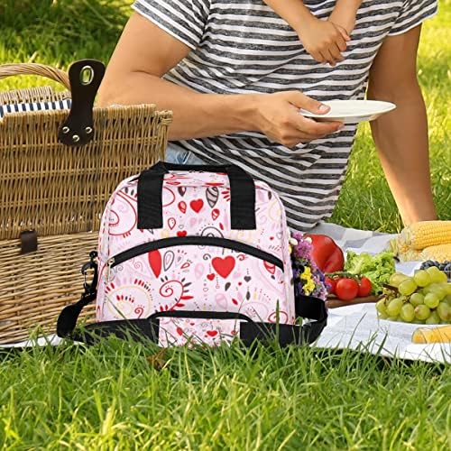 Izolirana torba za ručak s cvjetnim uzorkom za žene / muškarce, kutija za ručak s podesivim i uklonjivim naramenicama, torba za hladnjak