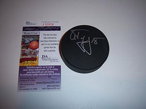 Aleks Tanguei, Colorado Evelanche, Kanada, Flames, Aa / Aa, hokejaški pak s autogramom - NHL pakovi s autogramom