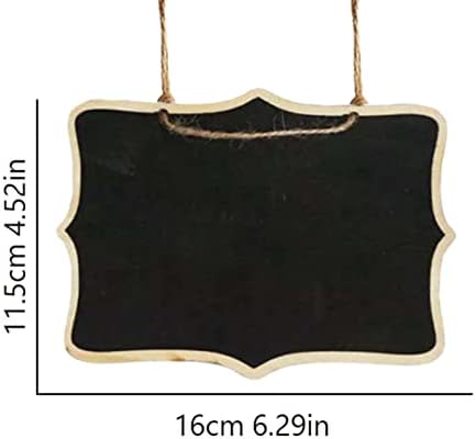 Dvostruka bočna viseća drvena ploča mini naljepnica za drvene ploče pravokutnik oznake ploče masaža znakovi 6pcs viseći prozor božićni