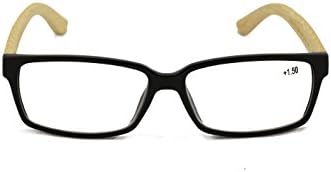 Real bambus pravokutne naočale za čitanje za muškarce i žene