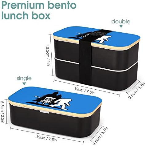 Bigfoot Disk Golf Tree Bento Box za ručak bez propuhavanja Bento Box Spremnici za hranu s 2 odjeljka za izletnicu izletnice