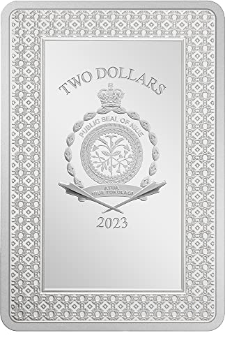 2023 de tarot niue PowerCoin kotač Fortune tarot kartice u obliku 1 oz srebrnog novčića 2 $ niue 2023 dokaz