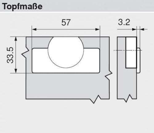 Blum 6466533 CLIP Vrh 60 ° kutni ormarić za savijanje vrata sa opružnim loncem: vijci