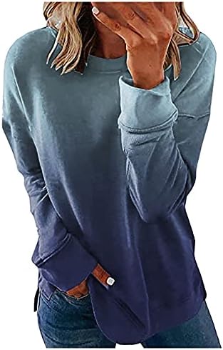 Twingheir za žene trendi skosni vrhovi dugih kapuljača s dugim rukavima padaju vrhovi labave majice bluze vrhovi pulover ulične odjeće