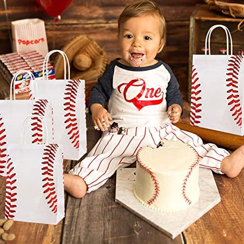 16 komada za bejzbolske torbe za bejzbol zalihe za rođendan, bejzbol poklon grickalice tretiranje zabave favorizira torbe s ručkama