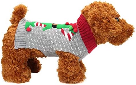 Mogoko slatka psa mačka ružni božićni džemper ， ljubimac runo božićni džemper topla odjeća za zimsko hladno vrijeme （xl veličina）