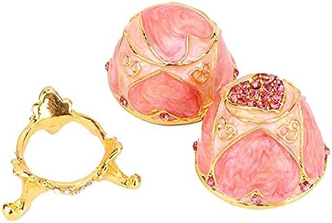 Fabergeova kutija za kuglice od jaja ukrasni organizator nakita Vintage Emajlirano uskrsno jaje držač dijamantnog prstena za kolekciju