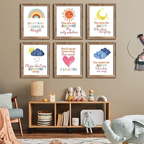 Plakati za dječju sobu i umjetnički ispis duginog zidnog dekora, dekor dječje sobe, rodno neutralan dekor dječje sobe, dekor dječje