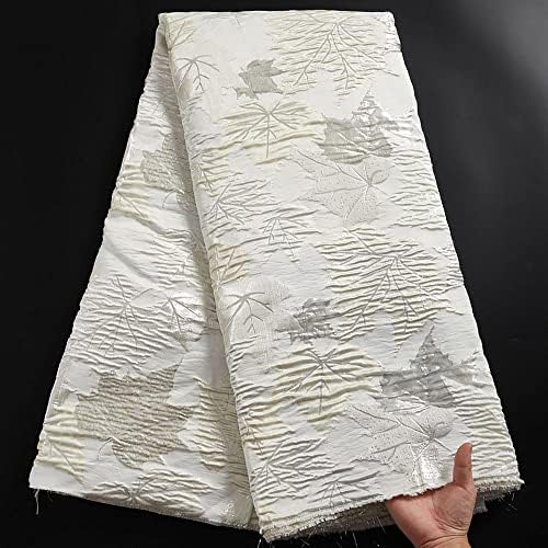 Afrička čipkasta Tkanina 5 metara francuski brokat čipkasta tkanina s vezenim lišćem žakard tkanina Za vjenčanje i krojenje haljina