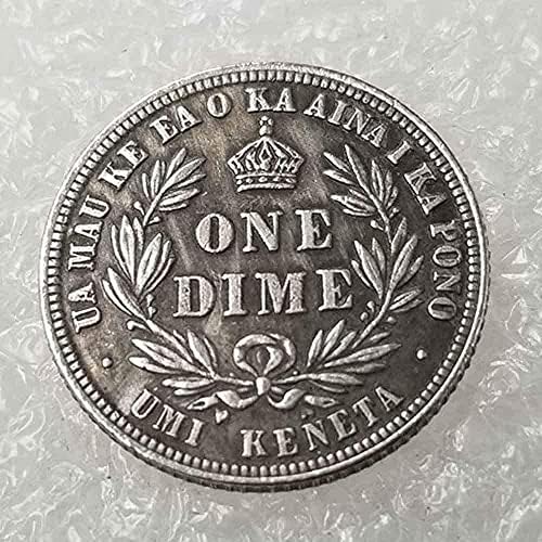 1883. Havajski morgan imitacija kovanica Veliki američki stari novčić Amerikanac komemorativni novčić Zanimljiv hobo nikl služba zadovoljstva