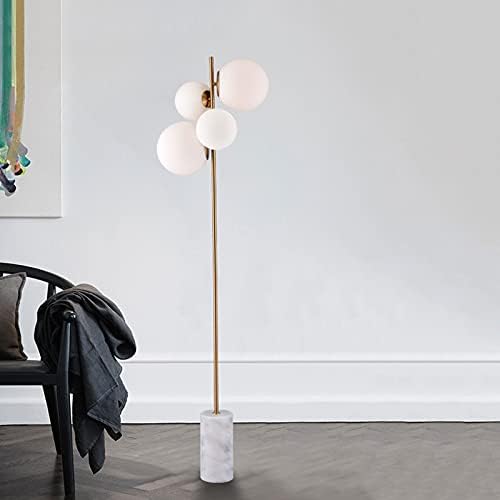 Podna svjetiljka za dnevnu sobu podna svjetiljka, moderna kreativna visoka svjetiljka sa staklenom lamnom i mramornoj podlozi ， uspravno