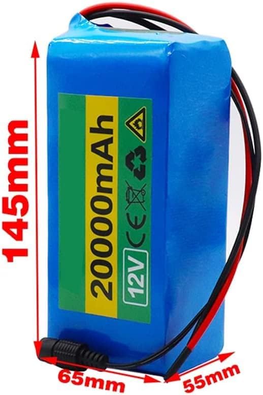 Punjiva baterija WOGQX 12V velikog kapaciteta 12v 20ah 18650 litij baterija s pločom za zaštitu BMS kapaciteta 12v 20000mAh + punjač