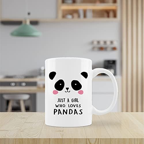Kunlisa Smiješna šalica šalice Panda za lice, samo djevojka koja voli pande keramičke šalice-11oz šalica čaj od kave za kavu, pokloni