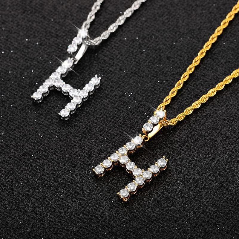 T3Store A-Z Početna slova Ogrlice modni cirkon za žene zlatni lanac u boji slova Abeceda Ogrlica nakit-72032