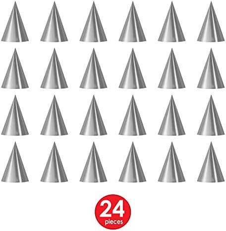 Bistle, 24 komada srebrnih šešira u obliku konusa, pribor za rođendanske zabave, 6,75