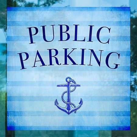 CGSIGNLAB | Javni parking -nautic Stripes prilijepljenje prozora | 5 x5