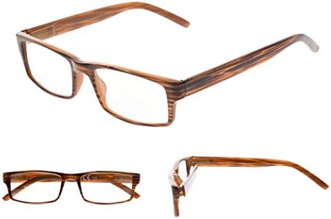 Gud za čitanje naočala za žene muškarce - 3 para prugasti dizajn naočala čitatelji