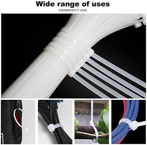 Saisn 50pc Zip Veza plastične kabelske veze samo-zaključavaju kabel Zipties najlon ultra jaka žica ZIP naramenica