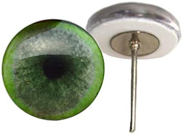 Jade Green Jaguar staklene oči na žičanim pin stupovima za prigušivanje igala za izradu zaliha i drugih zanata