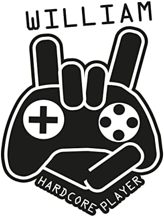 Gamer Personalizirani vinil naljepnica - Cool Decal Hardcore Gamer pogodan za ljubitelje videoigara za dječake i djevojčice - Vinil