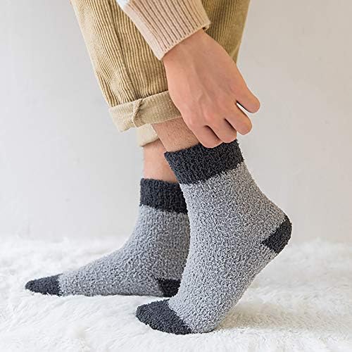 Spavanje čarapa za muškarce meke tople čarape za runo utjehu zimske posade čarape casual home uspava nejasna ugodna čarapa lepršave