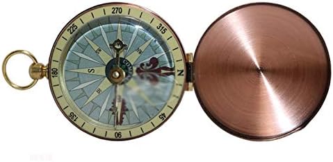 Walnuta prijenosni kompas kampiranje planinarski džep compass navigacija brončana školjkaša džep sa satom viseći lanac multifunkcionalni