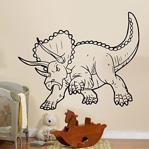 Rtyuihn triceratops prapovijesni zidne naljepnice dinosaura crtani dinosaur životinje vinil zidne naljepnice ukras za djecu dekoracija