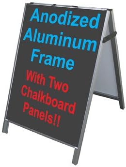 Aluminijski A-okvir 24 x36 dvostrani pločni znak w/2 crne ploče s pločama