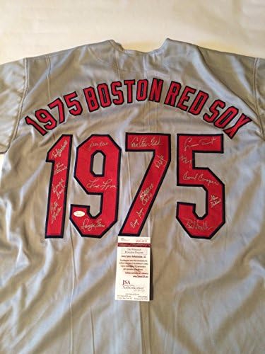 1975. Boston Red Sox World Series Champs ekipa potpisala je Jersey JSA svjedočila COA