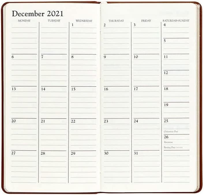 Grafička slika 2023 DECKET DATEBOOK Planner Journal, prava koža, 6