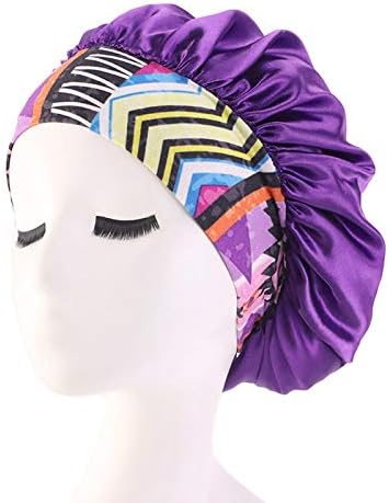 Kuyy kosa za kosu za žene satenski -silk meka kovrčava kosa za spavanje elastična traka za glavu satenski kapu