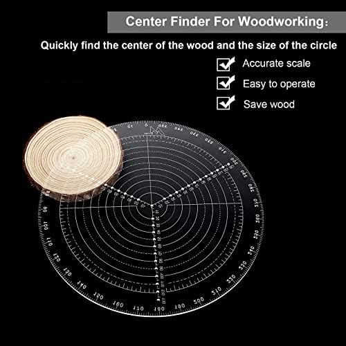 kompas za određivanje kružnog središta promjera 300 mm/11,8 inča, Prozirni akrilni alati za centriranje tokarilice za strugače za drvo