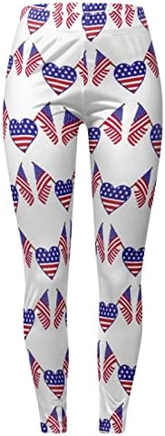 Žene joge gamaše kontrola trbuha u SAD -u zastava Stripe Star Star gamaše udobne lagane atletske fitness sport aktivne joga hlače