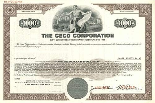Corporation of America-obveznica u iznosu od 1000 USD