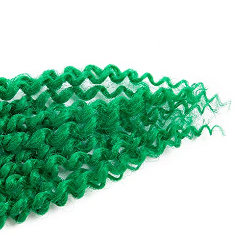 Zelena sintetička kosa za kukičanje 5 pakiranja unaprijed upletene kose za kosu s prethodno uvijenim petljama za pletenje kukičanih