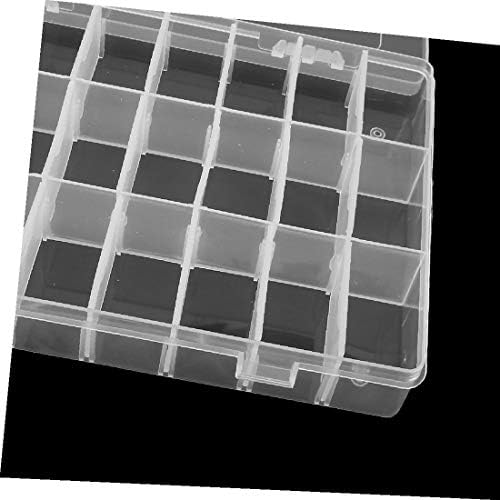 X-DREE 2PCS CLEED White Plastic odvojivi 24 utora isječak na kutiji za spremanje spremnika (2pcs Claro Plástico Blanc-O Desmortable