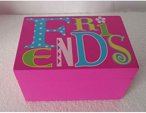 5.75 Ružičasti i plavo suvremeni pravokutni prijatelji dizajnirani poklon kutija