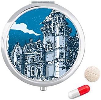 Stari dvorac srednjovjekovni vitezovi Europe amblem kutija za tablete džepna kutija za pohranu lijekova spremnik za doziranje